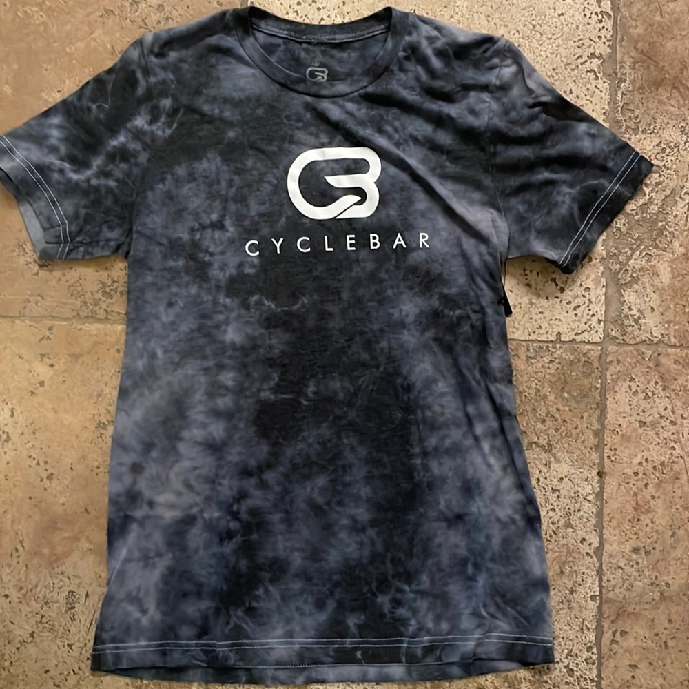 Tie dye unisex cyclebar branded tee.